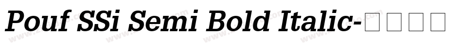 Pouf SSi Semi Bold Italic字体转换